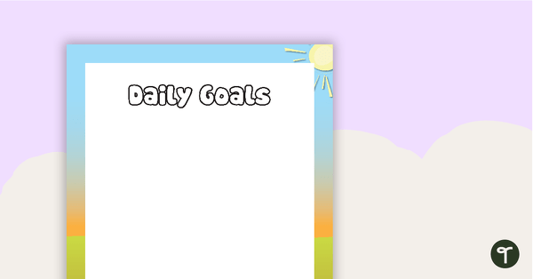 Go to Elephants - Daily Goals teaching resource