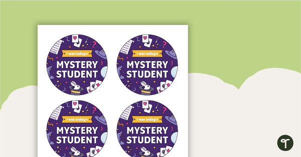Mystery Student Badges teaching resource