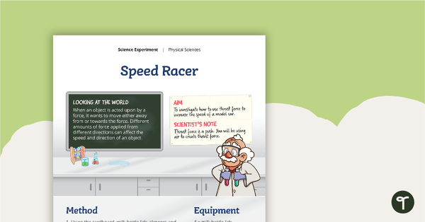 Go to Science Experiment - Speed Racer teaching resource