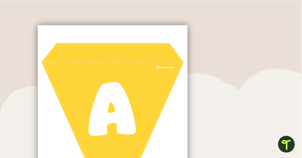 Plain Yellow - Letters and Number Bunting teaching resource
