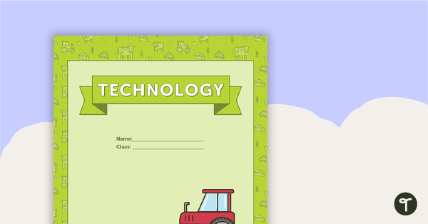Go to Technology - Plant and Animal Themed Title Page and Personal Vocabulary Sheet teaching resource