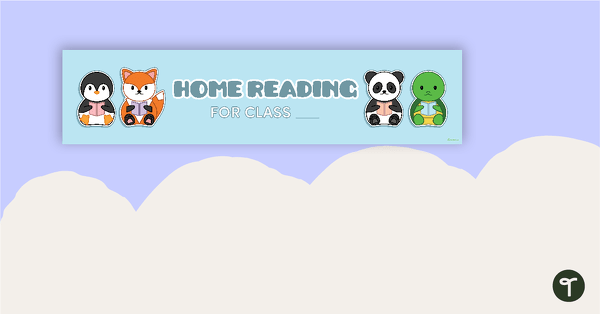 Home Reading Display Banner teaching resource