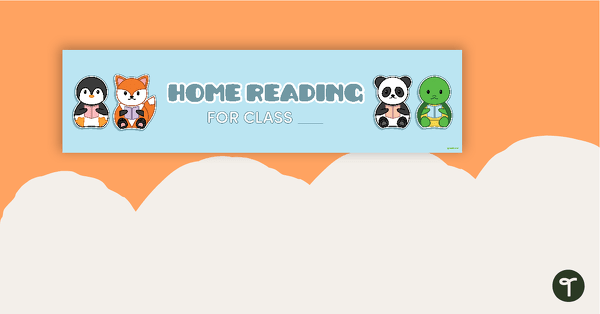 Home Reading Display Banner teaching resource
