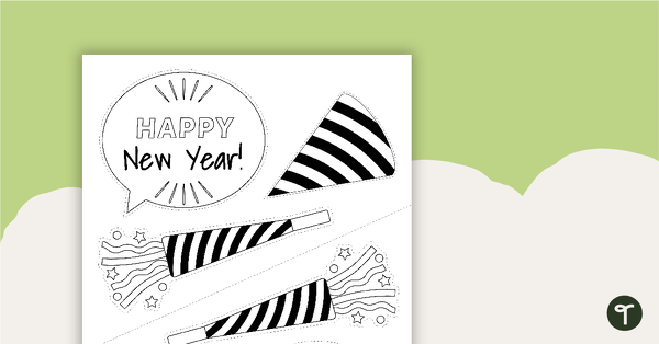 New Year's Pop-Up Card teaching resource