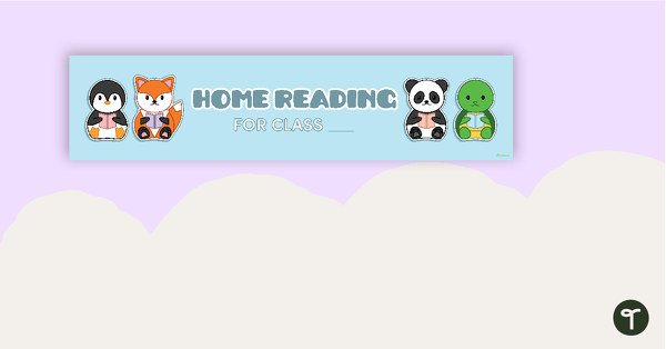 Go to Home Reading Display Banner teaching resource