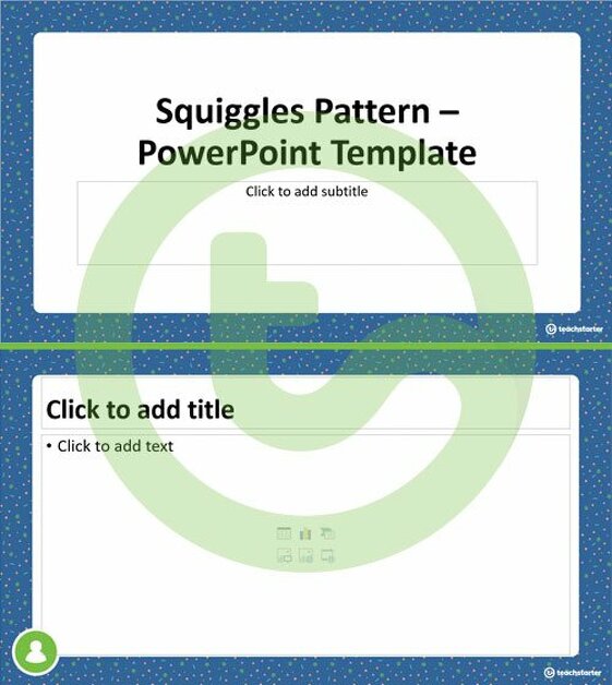 Preview image for Squiggles Pattern – PowerPoint Template - teaching resource
