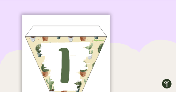 Cactus - Letters and Numbers Bunting teaching resource