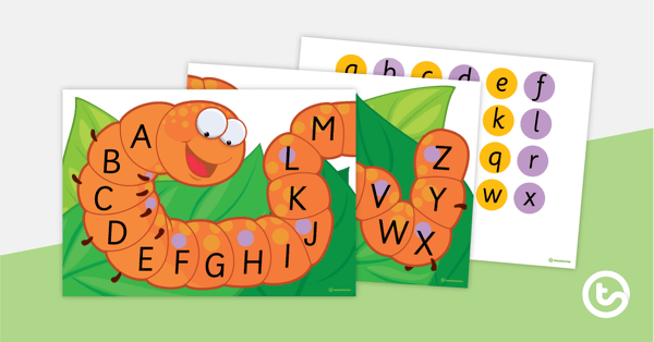 Alphabet Matching Caterpillar Activity teaching resource