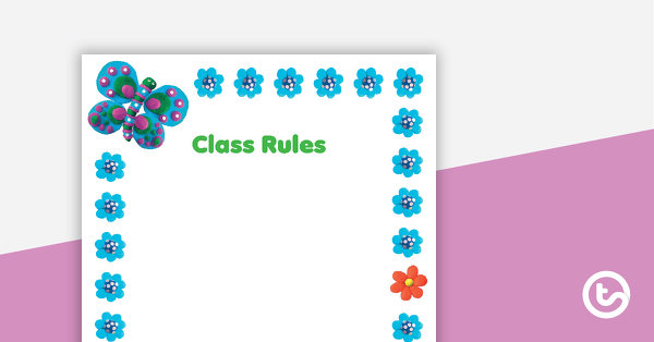 Playdough - Class Rules teaching resource