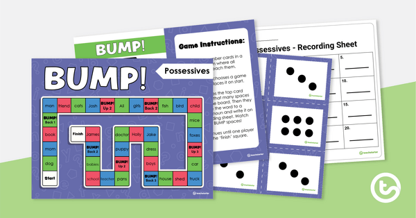Go to BUMP! Possessives - Board Game teaching resource