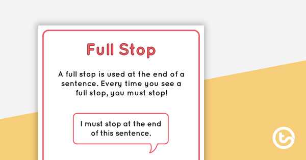 Preview image for 6 x Punctuation Posters - teaching resource