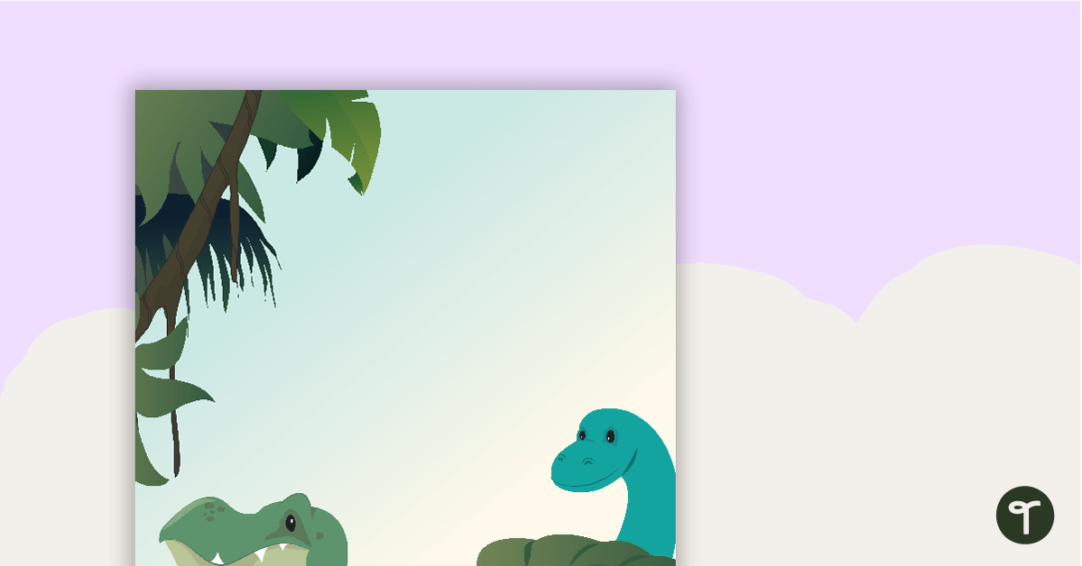 Dinosaurs - Diary Cover teaching resource
