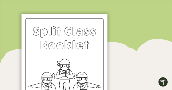 Split Class/Fast Finisher Booklet Front Cover - Ninjas teaching resource