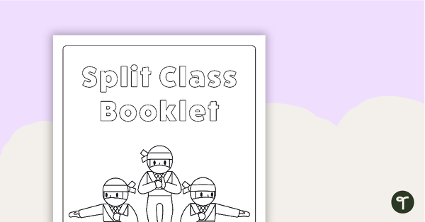 Split Class/Fast Finisher Booklet Front Cover - Ninjas teaching resource