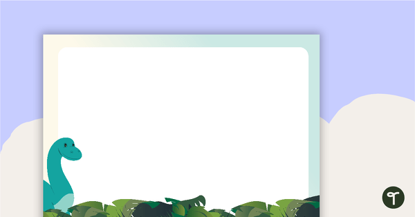 Dinosaurs - Landscape Page Border teaching resource