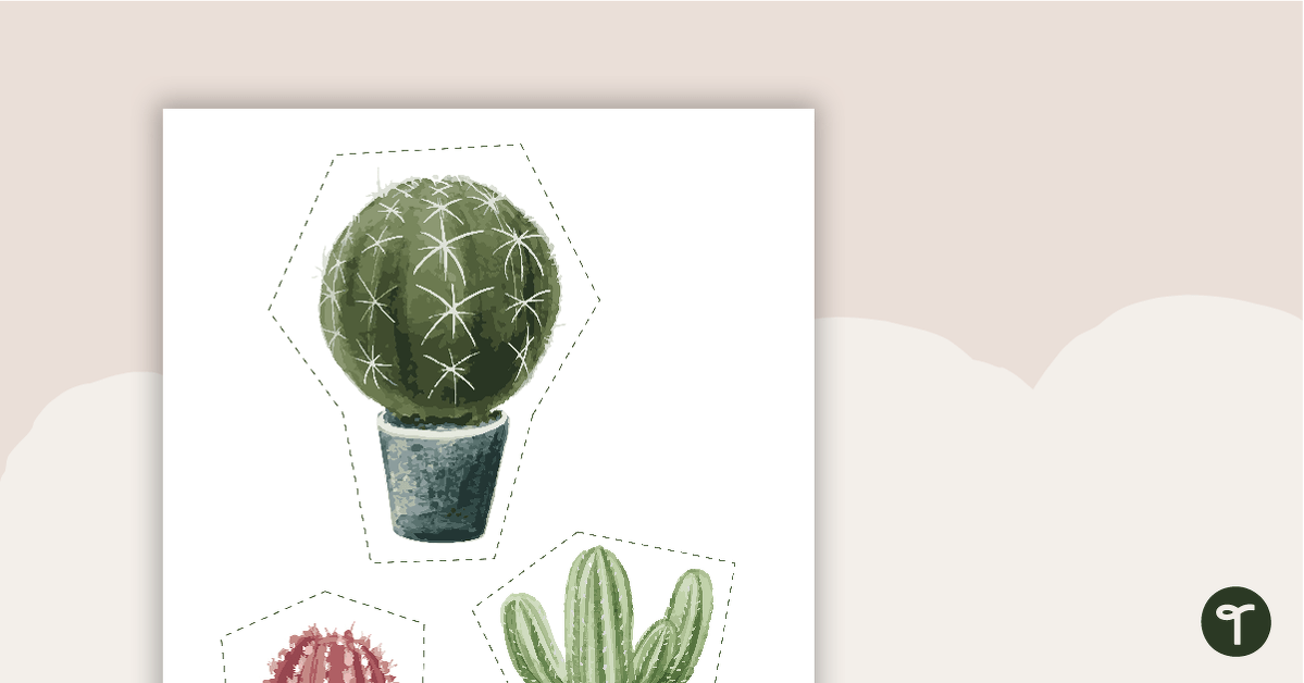 Cactus - Cut Out Decorations teaching resource