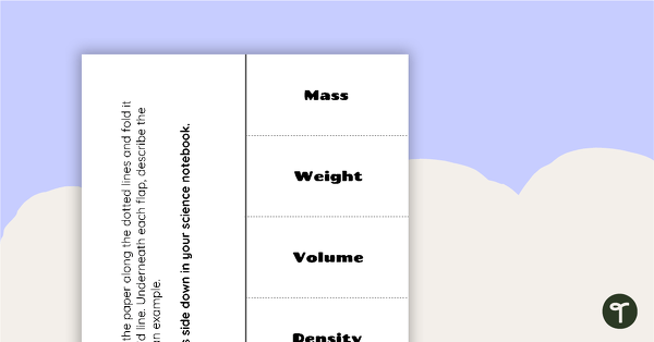 Preview image for Density Foldable - teaching resource