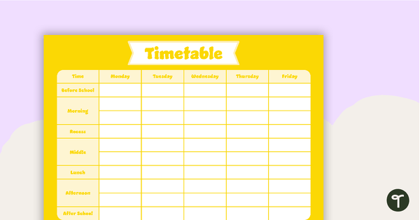 Go to Plain Yellow – Timetable Planner teaching resource
