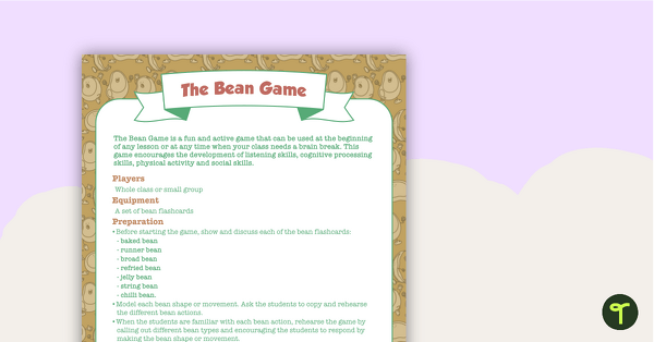 Go to The Bean Game teaching resource
