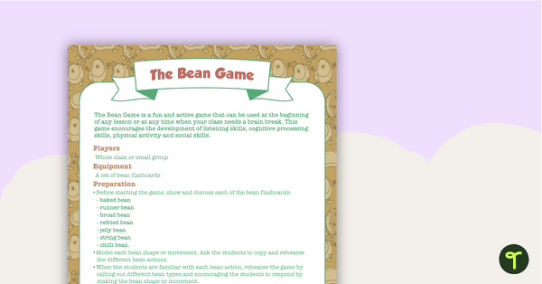 The Bean Game | Teach Starter