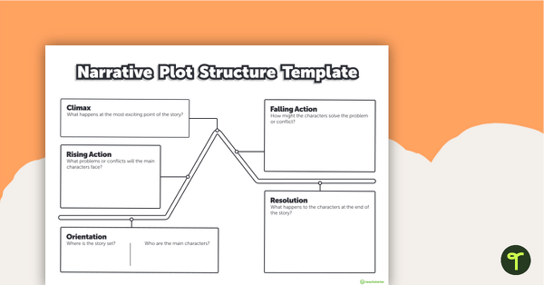 Narrative Plot Structure Template teaching resource