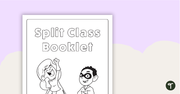 Split Class/Fast Finisher Booklet Front Cover - Superhero Students teaching resource