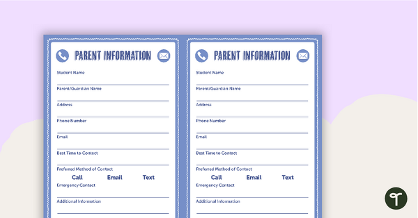 Go to Parent Information Sheet teaching resource