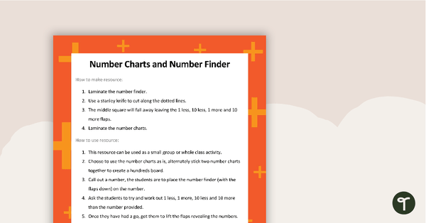 Number Charts and Number Finder teaching resource