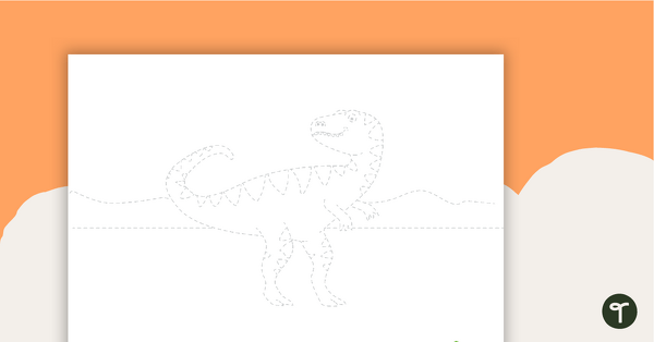 5 x Dinosaur Tracing Pictures - Fine Motor Skills teaching resource