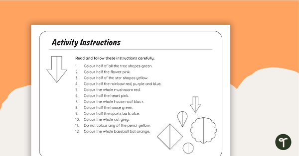 Half the Fun – Fractions Colouring Worksheet teaching resource