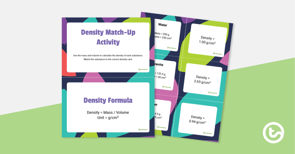 Density Match-Up Activity undefined