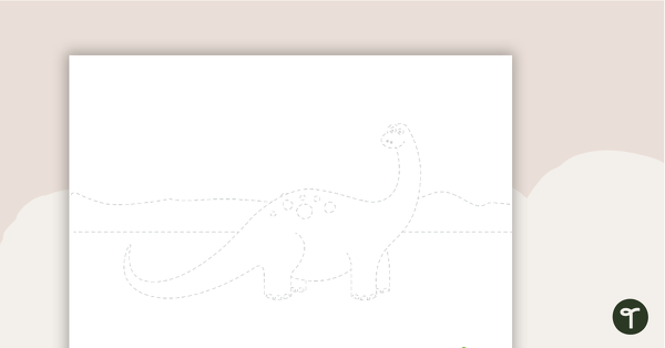 5 x Dinosaur Tracing Pictures - Fine Motor Skills teaching resource