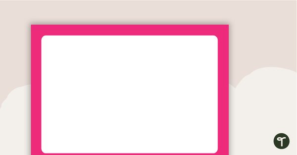 Go to Plain Pink - Landscape Page Border teaching resource