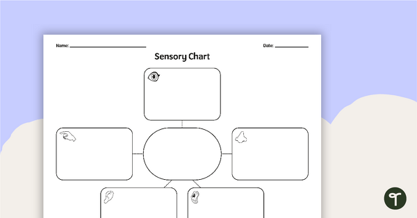 sensory chart graphic organizer teach starter