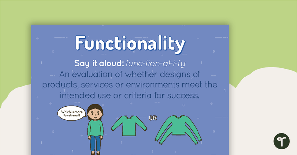 Go to Functionality Poster teaching resource