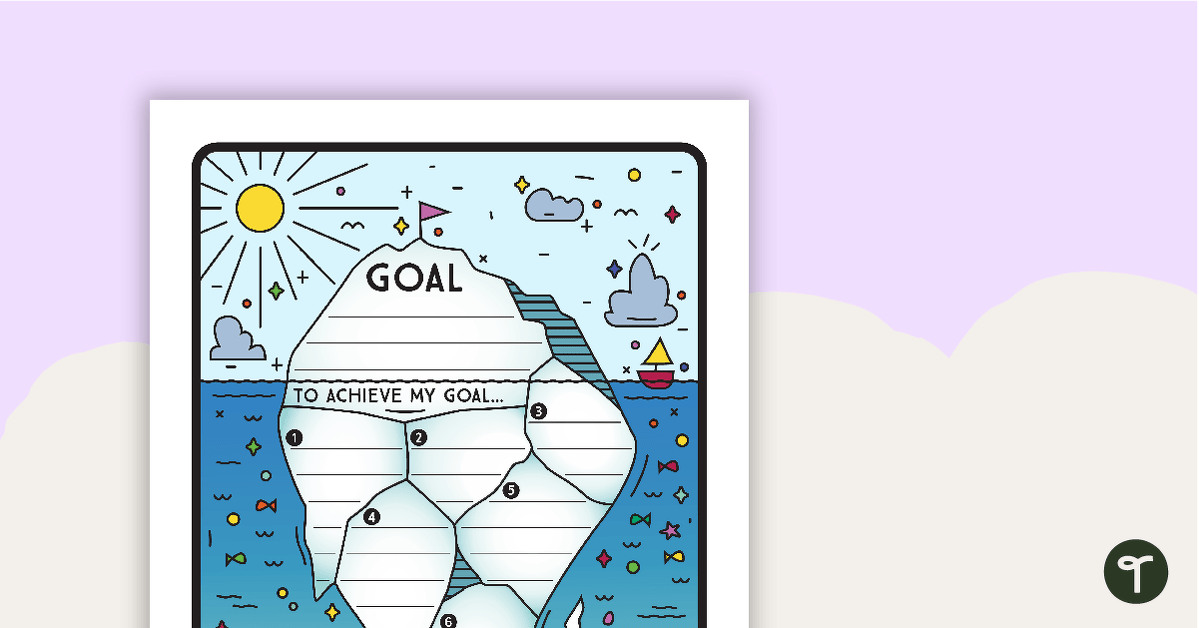 Goal Setting Template (Iceberg) teaching resource