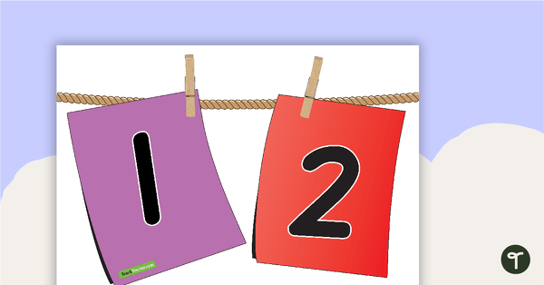 Pegged Number Line - 1-30 teaching resource