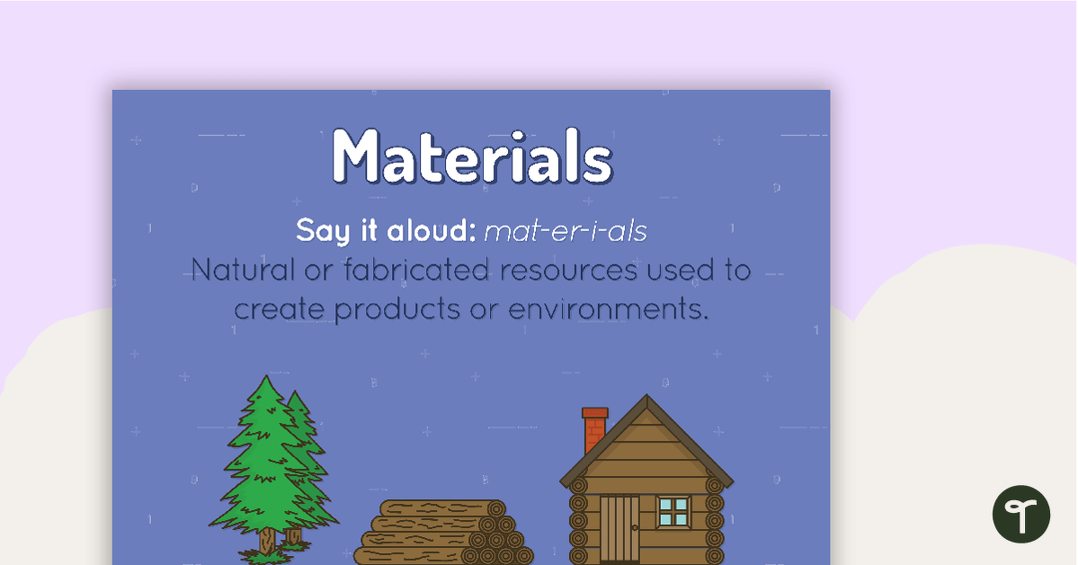 Materials Poster teaching resource
