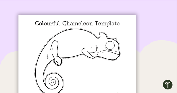 Go to Colourful Chameleon Template teaching resource