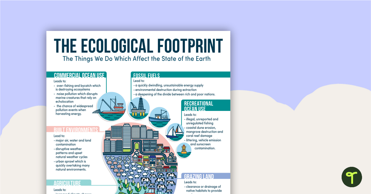 The Ecological Footprint Poster teaching resource