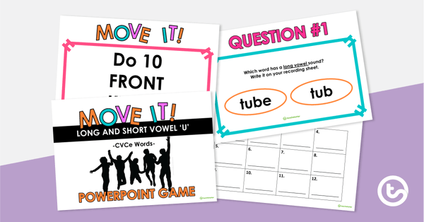 Preview image for Move It! - Long and Short Vowel 'u' PowerPoint Game - teaching resource