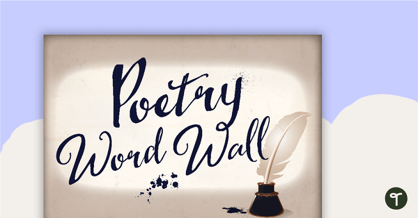 Poetry Word Wall teaching resource