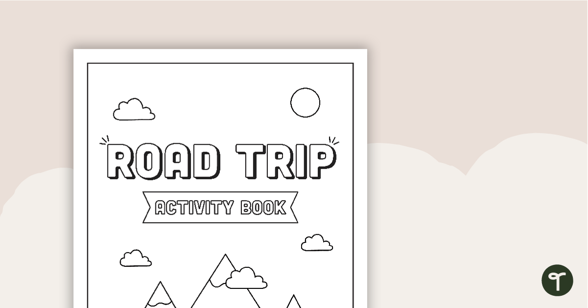 Road Trip Activity Book Cover Page teaching resource