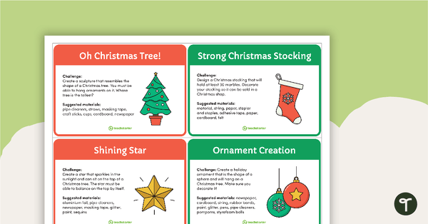 Go to Holiday STEM Challenge Cards teaching resource