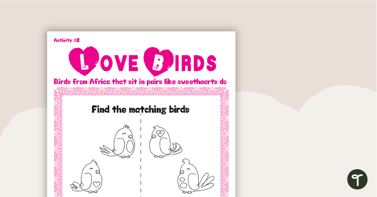 Valentine's Day Love Birds Activity teaching resource