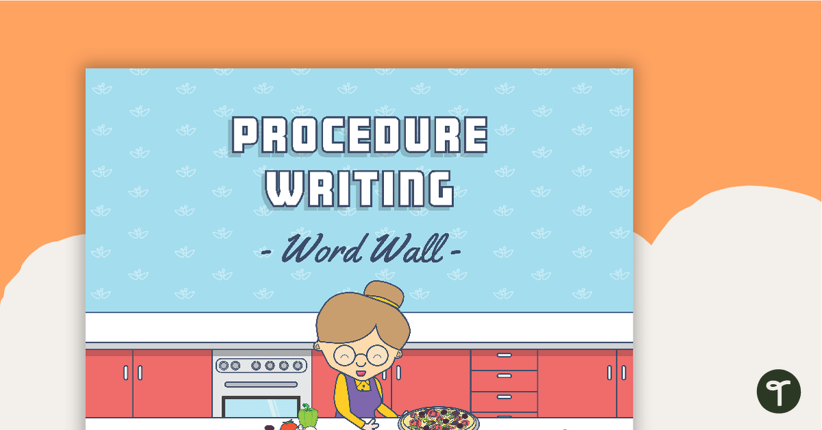 Procedure Writing Word Wall teaching resource