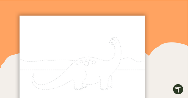 Dinosaur Tracing Pictures - Fine Motor Skills teaching resource