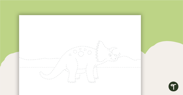 Dinosaur Tracing Pictures - Fine Motor Skills teaching resource
