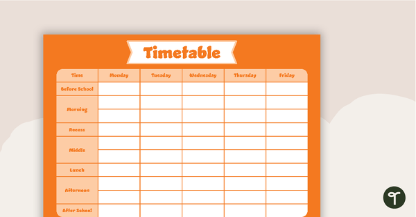 Go to Plain Orange – Timetable Planner teaching resource