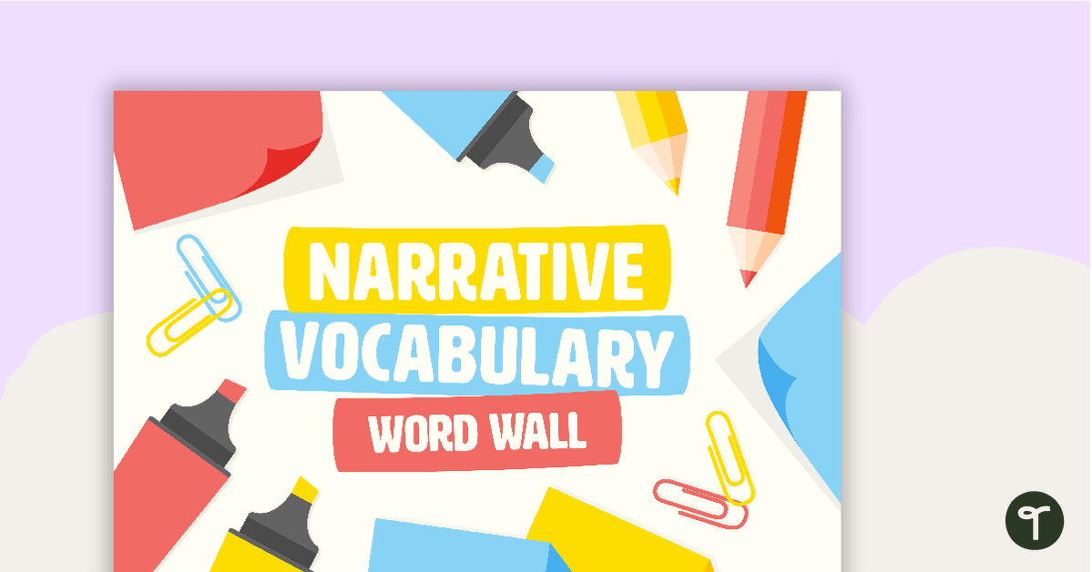 Narrative Vocabulary Word Wall teaching resource
